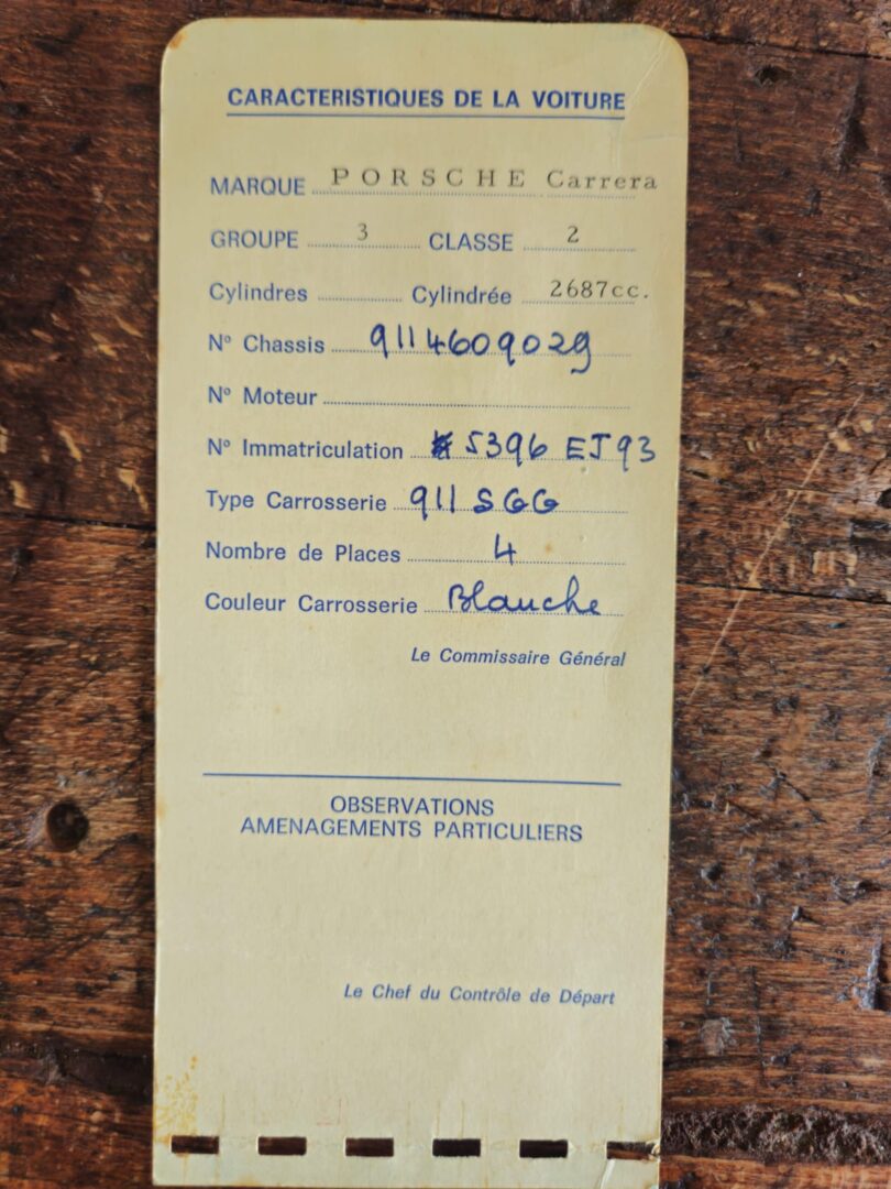 Licence + 1 strana jízdního výkazu - Bernard Béguin - Willy Huret - 46. Rallye Automobile Monte-Carlo 1978 - Obrázek 2