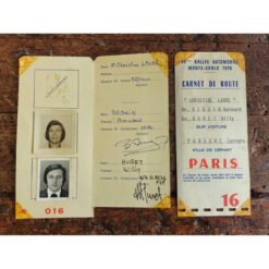 Licence + 1 strana jízdního výkazu - Bernard Béguin - Willy Huret  - 46. Rallye Automobile Monte-Carlo 1978