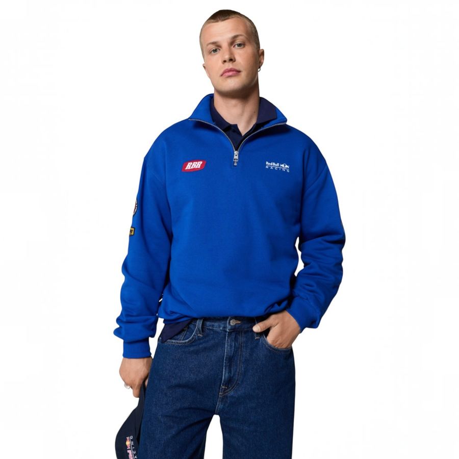 RED BULL mikina Pepe Jeans s 1/4 zipem - modrá - Obrázek 2