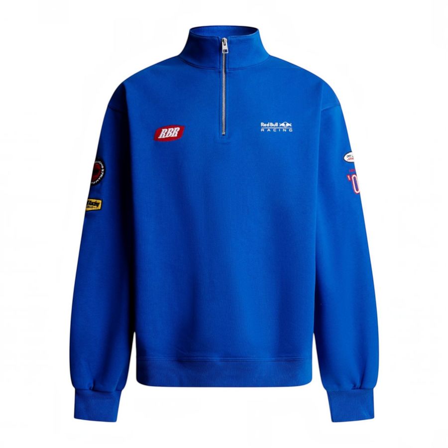 RED BULL mikina Pepe Jeans s 1/4 zipem - modrá